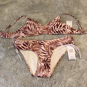 New with Tags Hurley Tropical Print Bikini Size Large